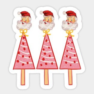 Frozen Santa Claus and Christmas tree ice cream popsicles!  t-shirt and stickers! Sticker